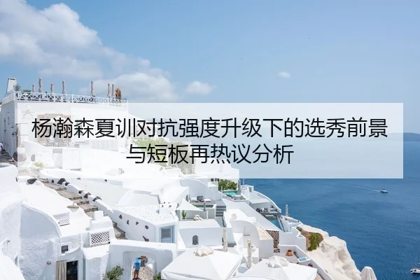 杨瀚森夏训对抗强度升级下的选秀前景与短板再热议分析